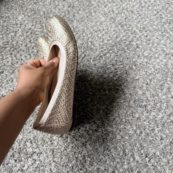 Vionic Anita Flat Tan Croc Suede – Orleans Shoe Co Vionic Anita Woven Round Toe Comfort Ballet Flat Sz 9 Womens Gold Slip On EUC